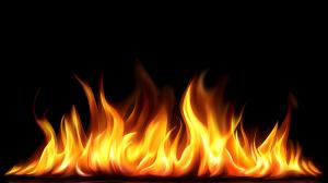 A vibrant illustration of flames on a black background, symbolizing energy and passion.

