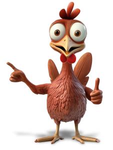 Download this cheerful turkey pointing and giving a thumbs-up, symbolizing Thanksgiving and positivity.