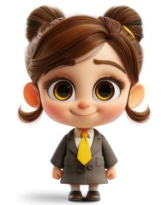 This image depicts a cute baby girl in a professional suit, symbolizing the playful side of ambition.