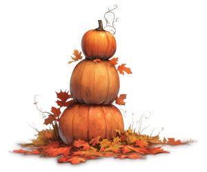 Download this vibrant pumpkin stack clipart, symbolizing autumn&#039;s beauty and balance—perfect for your seasonal presentations!