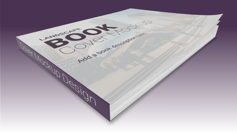 This Presentation Clipart shows a preview of Book Cover Mockup ( 11x8.5 ) Clipart