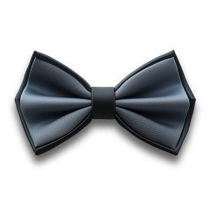 Download this stylish formal black bow tie with a glossy finish, perfect for formal occasions.