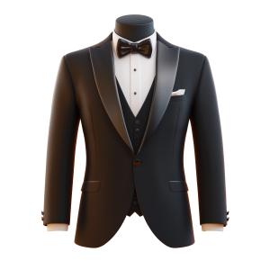 Download this image of a fancy black tuxedo and add to your presentations and media designs.