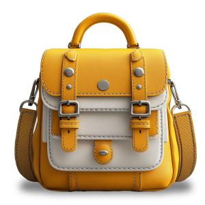 A vibrant yellow and gray children&#039;s school bag designed for style and functionality.