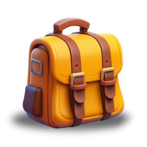 Download this colorful school backpack clipart image representing preparation and excitement for the school year.