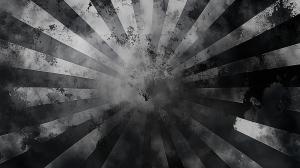 This retro black and white background features bold, radiating stripes with a textured finish.

