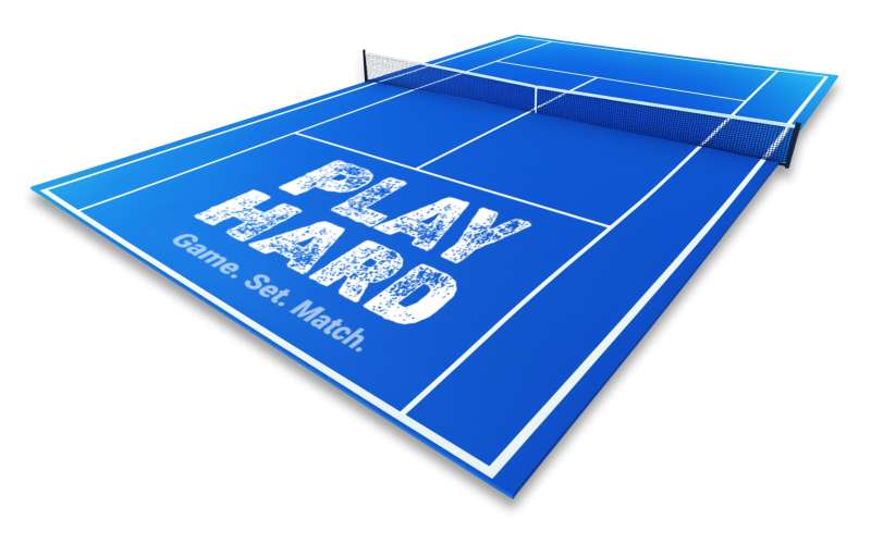 This Presentation Clipart shows a preview of Tennis Court Clipart - Customizable