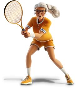 Download this image depicting a woman tennis player ready for competition.