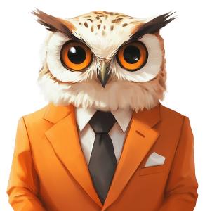Download this wise owl in a business suit symbolizes making wise business decisions.