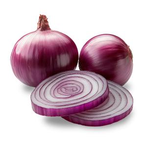 Download this clipart image of sliced red onions, highlighting their vibrant color and layered texture.