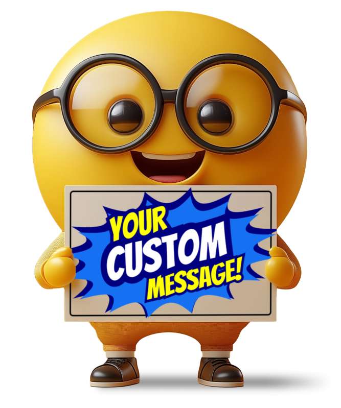 This Presentation Clipart shows a preview of Happy Emoji With Sign