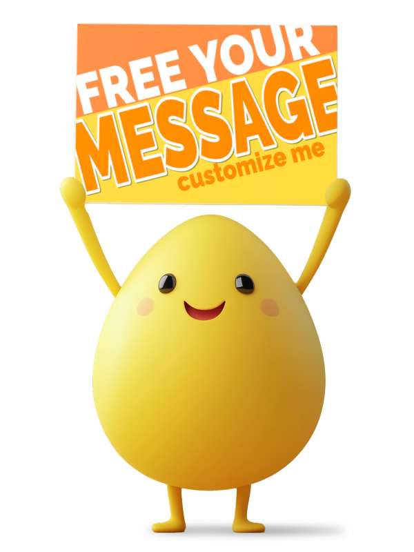 This Presentation Clipart shows a preview of Egg Shaped Protestor