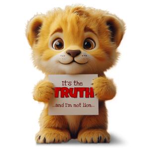 A cute lion cub holding a customizable sign, perfect for your messages or educational themes.