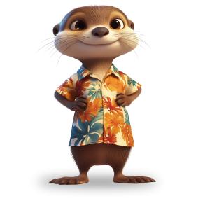 Use this cheerful summer otter clipart to add fun, wildlife charm, and vacation vibes to PowerPoint or Google Slides presentations.