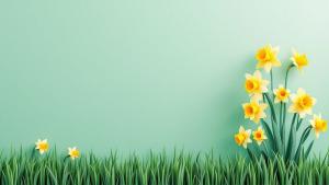 Brighten your slides with this cheerful spring daffodil PowerPoint background—perfect for seasonal events, education, or marketing themes.