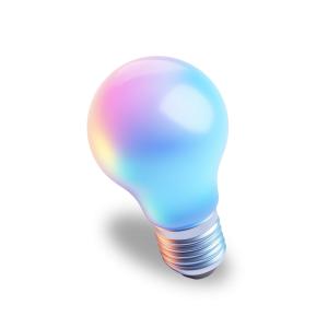 Use this vibrant pastel lightbulb clipart to showcase creativity, innovation, and brainstorming ideas in PowerPoint and Google Slides presentations.