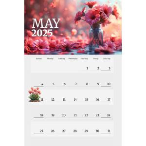 Mothers Day May Calendar - Printable Calendar for May - Easy to change the month and the date.