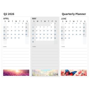 Edit and download this Q2 2025 Quarterly Planner image to using in digital designs or print out a physical copy.