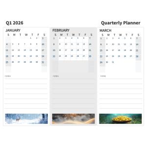 Edit and download this Q1 2026 Quarterly Planner image to using in digital designs or print out a physical copy.