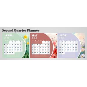 Three Month Planner - Editable Calendar Template - Easy to chage the months and year for each calendar.