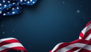 Use this patriotic background with red, white, and blue ribbons in PowerPoint to honor U.S. veterans and create moving Memorial Day presentations.