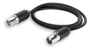 Illustration of a high-quality XLR mic cable—ideal for presentations on audio engineering, podcasting, or live sound equipment setups.
