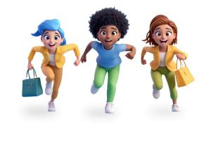 Use this shopping women clipart in PowerPoint to illustrate consumer behavior, economic growth, and retail marketing strategies.