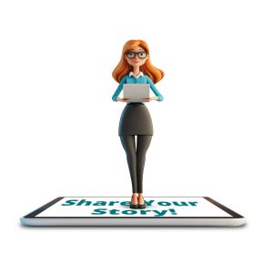Customizable Female Character Clipart for Remote Work and Digital Storytelling Presentations