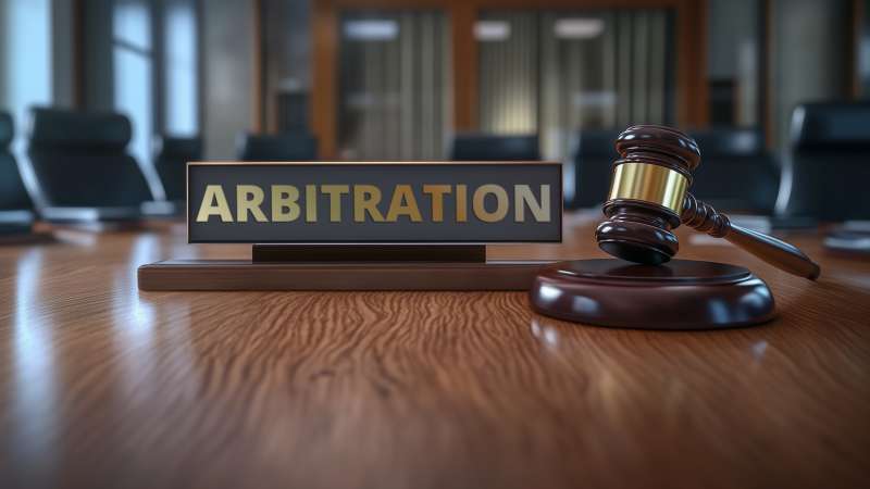 This Presentation Clipart shows a preview of Customizable Legal Arbitration Background for Mediation and Dispute Resolution