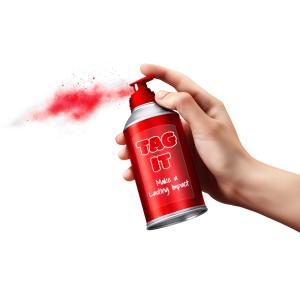 Use this bold spray can clipart to illustrate creative branding, personalized marketing, and lasting visual impact in business presentations.