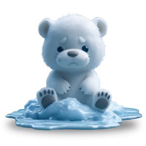 polar bear, melting ice, climate change, habitat loss, sadness, environment, arctic, endangered wildlife, global warming, conservation