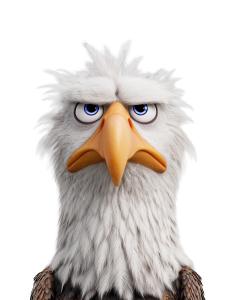 This frustrated cartoon eagle clipart adds humor and emotional expression to slides about resilience, wildlife, or overcoming challenges.