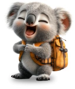 Download this cheerful koala presentation clipart to inspire adventure and exploration in your slides.