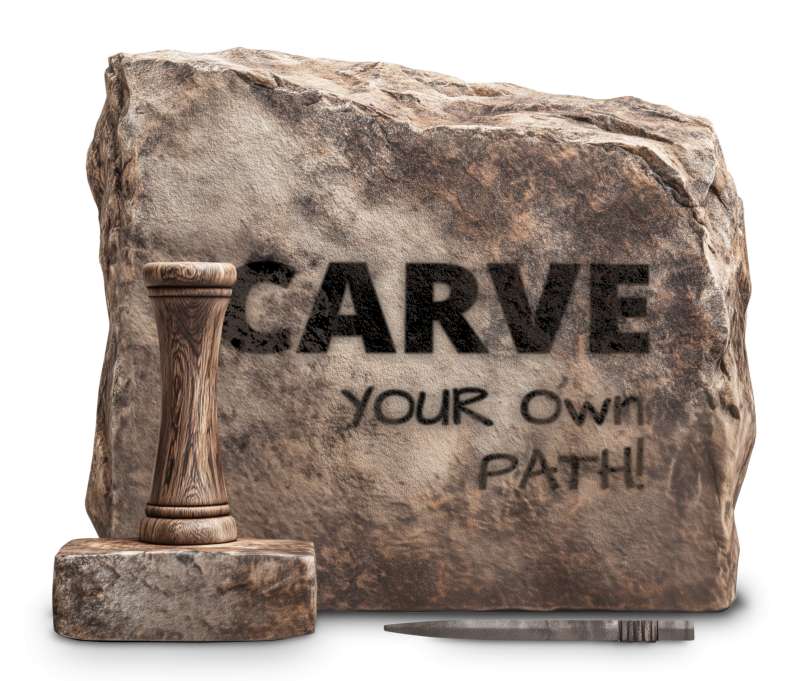 This Presentation Clipart shows a preview of Stone Tablet Message Customizable Clipart