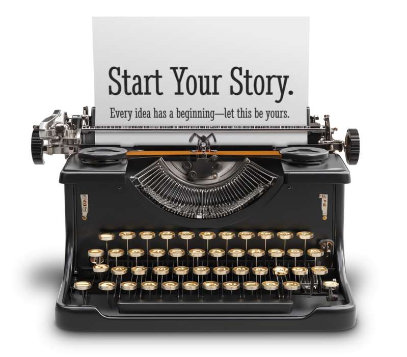 This Presentation Clipart shows a preview of Editable Typewriter Clipart with Custom Message