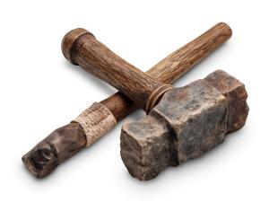 Use this vintage mallet and hammer clipart to symbolize craftsmanship, creation, and traditional tools in your PowerPoint or Google Slides presentation.