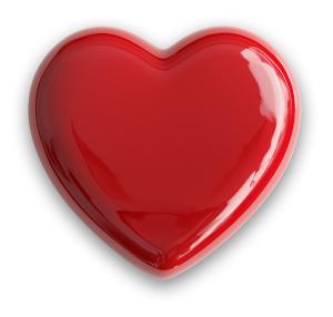 This glossy red heart symbolizes love and romance, perfect for various heartfelt occasions.