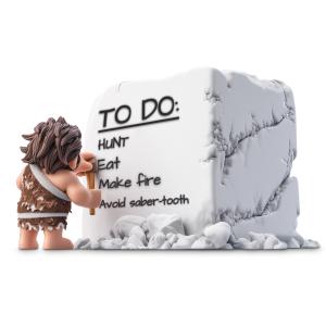 Add humor and creativity to presentations with this customizable caveman to-do list clipart, perfect for planning, productivity, and education themes.