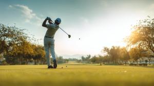 Download this dynamic golfer presentation clipart to elevate your sports-themed slides.