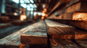 Download a stacked lumber PowerPoint background highlighting wood textures and craftsmanship. Perfect for construction, woodworking, and design slides.