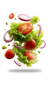 Download this fresh salad burst presentation clipart to showcase healthy eating in your slides.