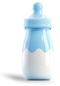 Download this adorable baby bottle presentation clipart to enhance your infant care slides.