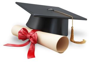 Download this graduation cap and diploma presentation clipart to celebrate academic achievements.
