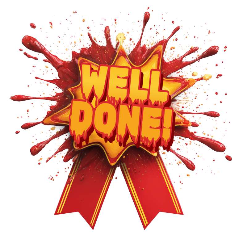 This Presentation Clipart shows a preview of Ribbon Splatter Award