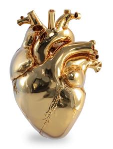 Download this gleaming Heart of Gold presentation clipart to symbolize love and generosity in your slides.