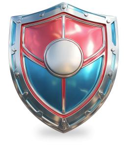 Download this glossy shield presentation clipart to symbolize protection and strength in your slides.