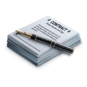 Download or customize this professional contract presentation clipart to enhance your business and legal slides.