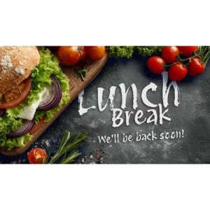 Download or customize this Lunch Break presentation clipart to enhance your event slides.