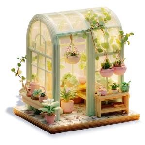 Download this enchanting greenhouse presentation clipart to inspire your gardening-themed slides.