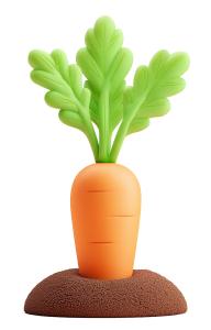 Download carrot icon PNG clipart symbolizing healthy eating and sustainability. Perfect for nutrition, gardening, and agriculture presentations.